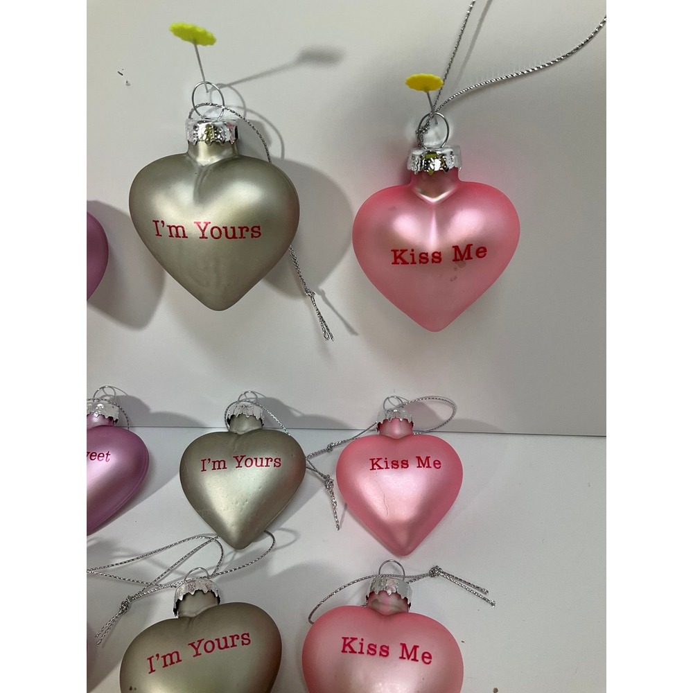 Heart Ornaments, Blown glass by Lillian Vernon - Picture 4 of 12